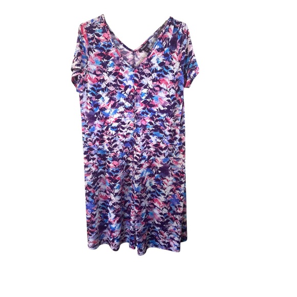 Roaman’s Plus Size Abstract A-Line Dress (Size 18–20): - Picture 1 of 5